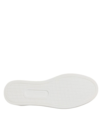 حذاء رياضي دولتشي آند غابانا بني من جلد العجل والفرو بنقشة جلد النمر