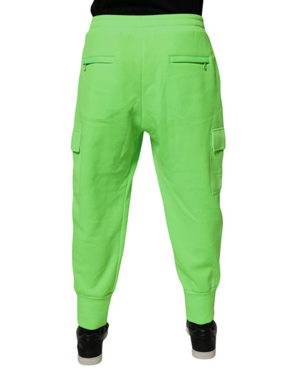 Dolce & Gabbana Neon Green Cargo Jogger Men Sweatpants Pants