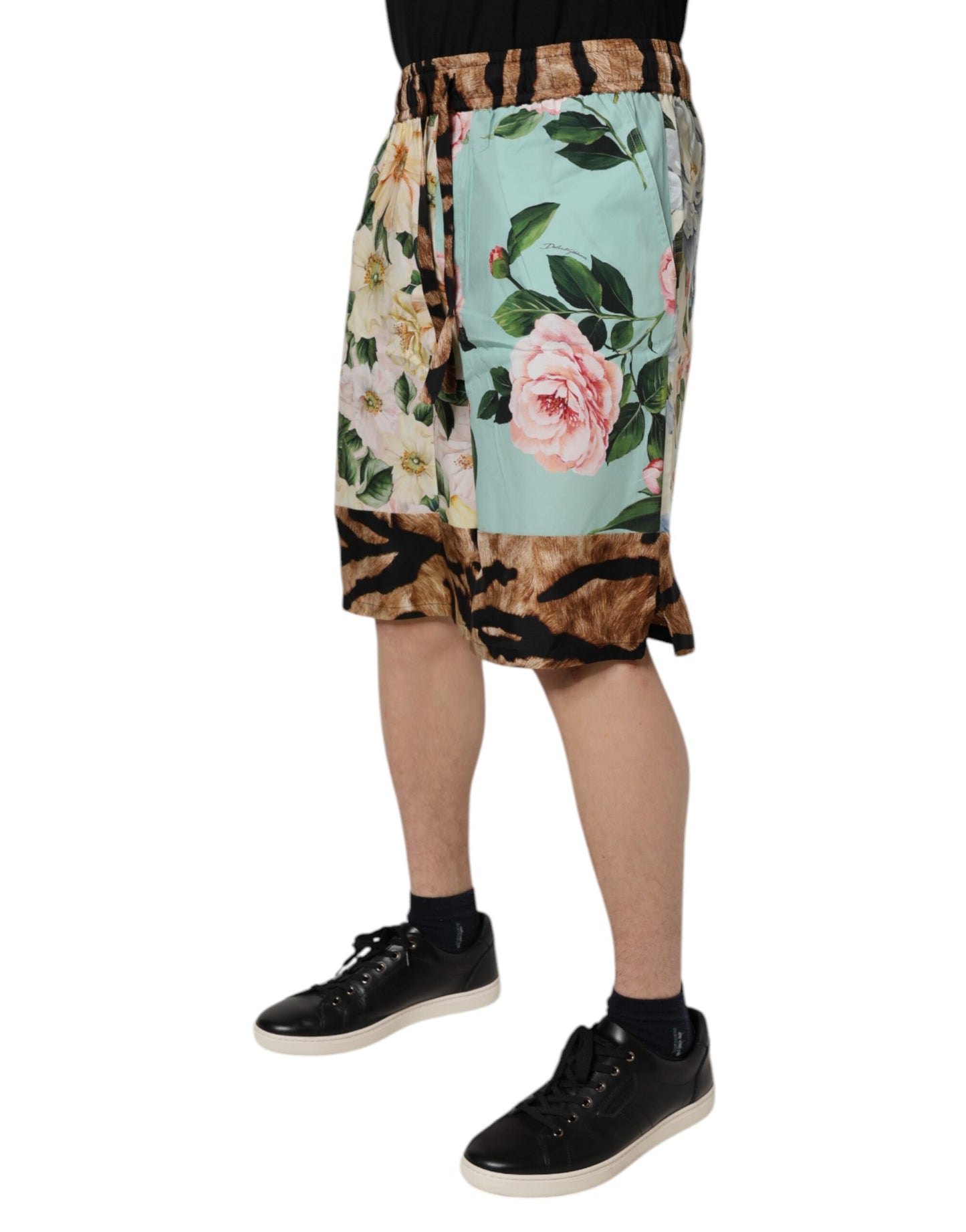 Dolce & Gabbana Multicolor Floral Print Men Bermuda Shorts