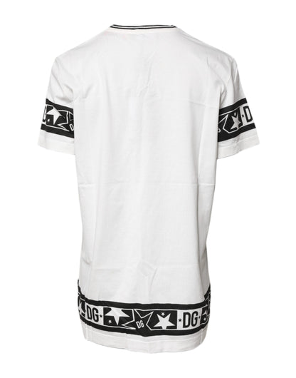 Dolce & Gabbana White #DGMillennials Cotton Crewneck T-shirt