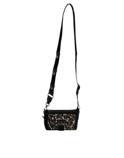 Dolce & Gabbana Multicolor Leopard Jacquard Crossbody Bag