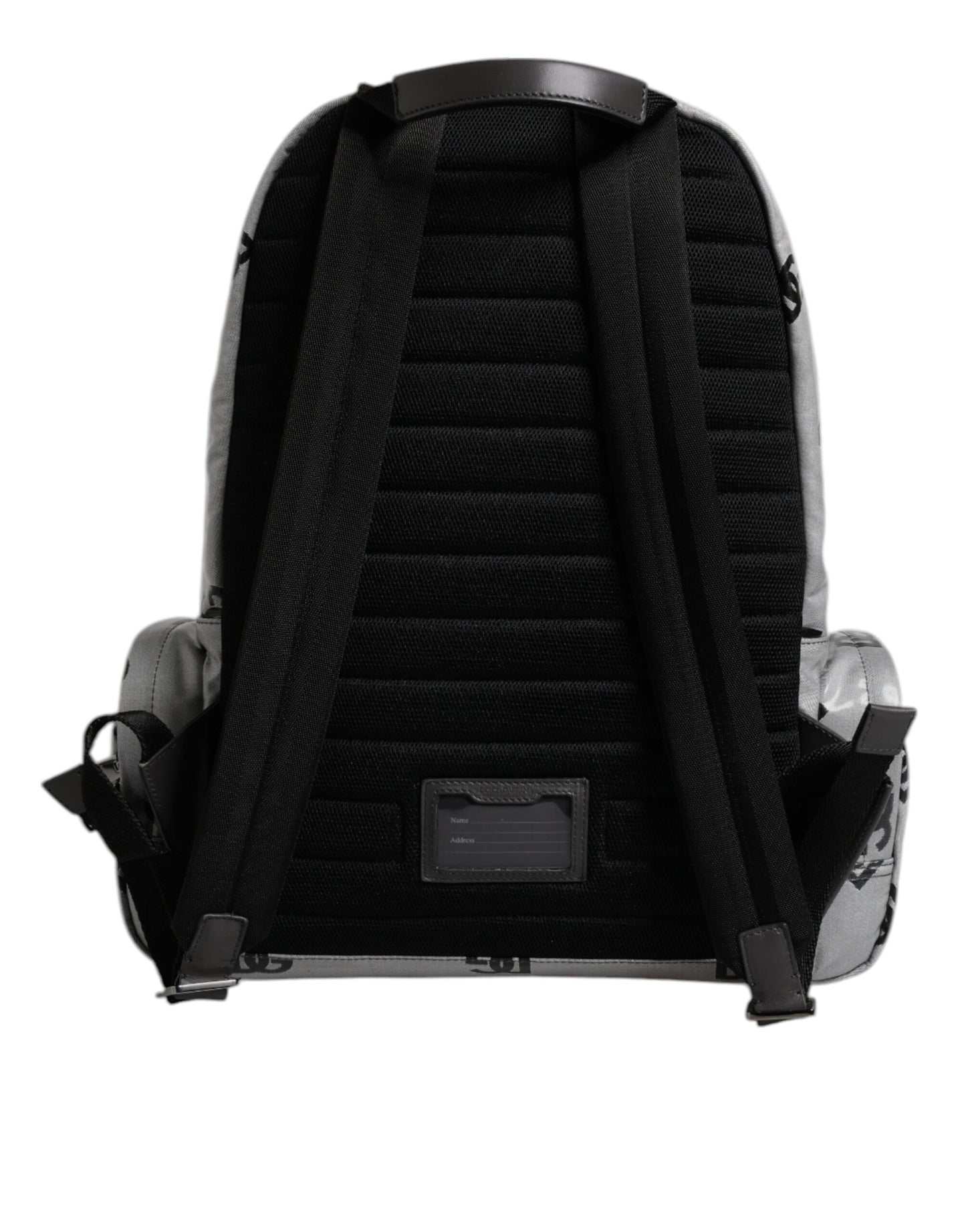 حقيبة ظهر دولتشي آند غابانا بوليستر رمادي أسود بشعار DG