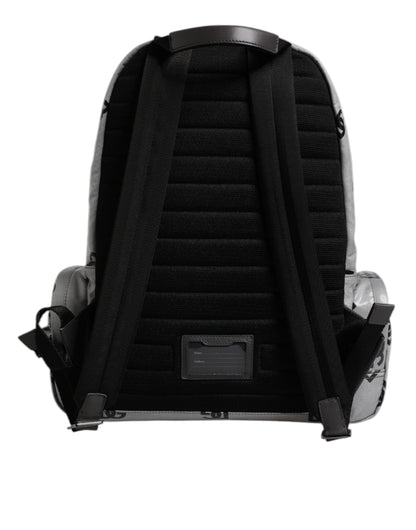 حقيبة ظهر دولتشي آند غابانا بوليستر رمادي أسود بشعار DG