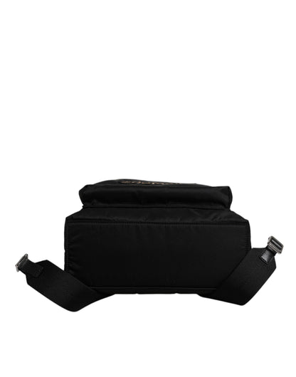 Dolce & Gabbana Black Nylon #DGFAMILY Embellished Backpack VULCANO Bag