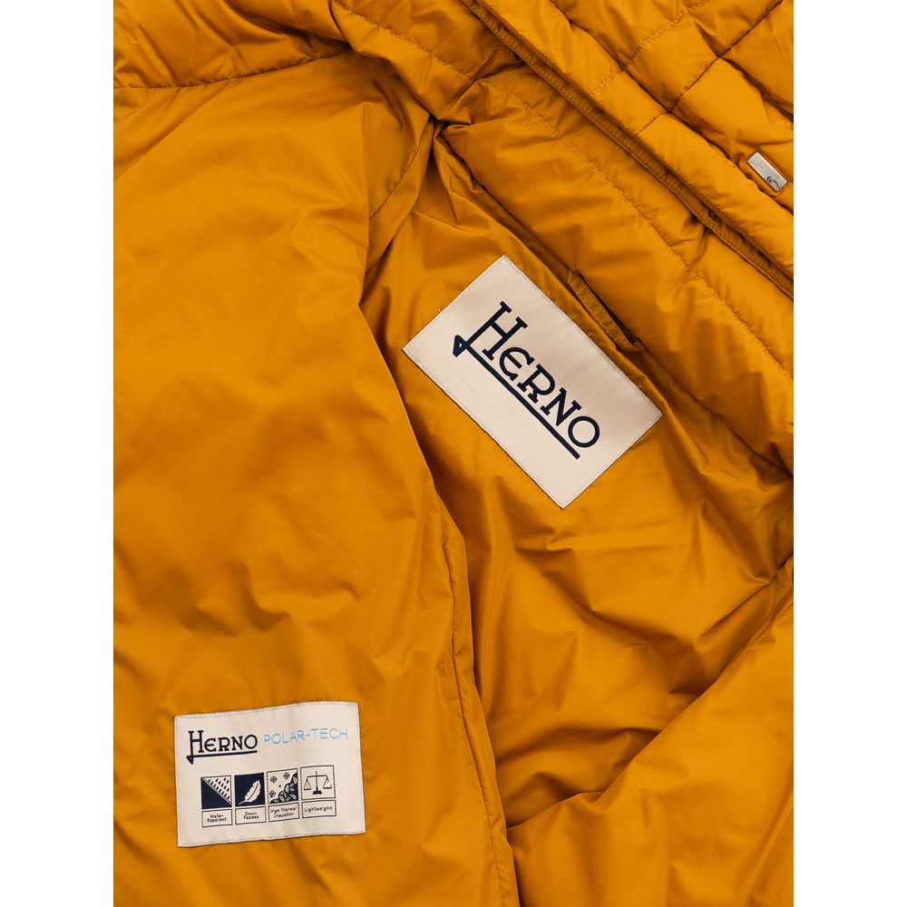 Herno Yellow Polyamide Coat