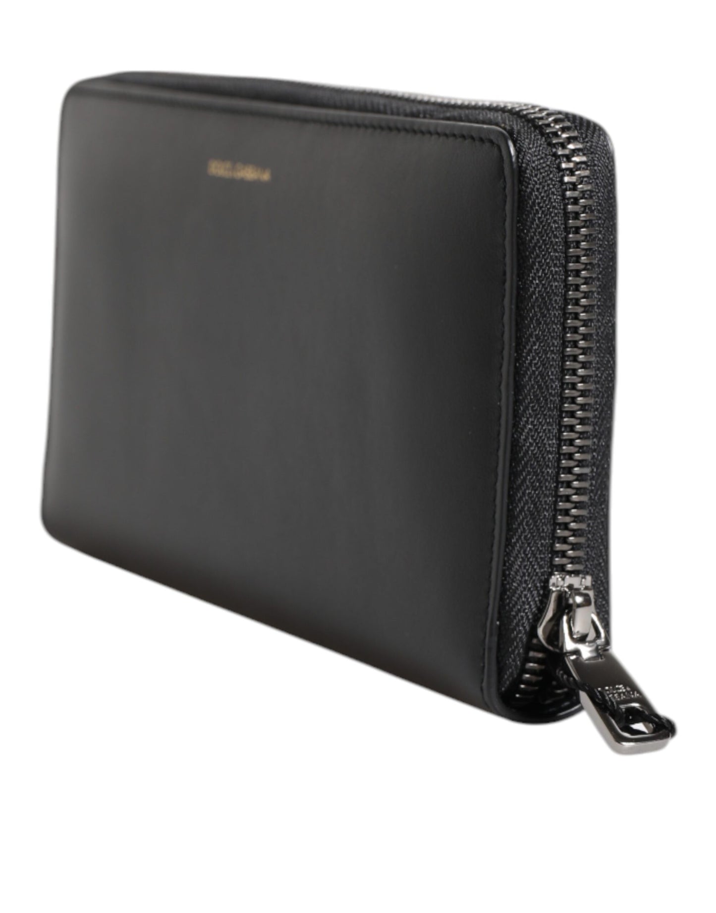 محفظة دولتشي آند غابانا كونتيننتال من الجلد الطبيعي المنقوش باللون الأسود والأزرق