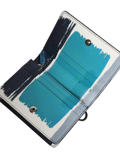 محفظة دولتشي آند غابانا متعددة الألوان من الجلد بشعار DG