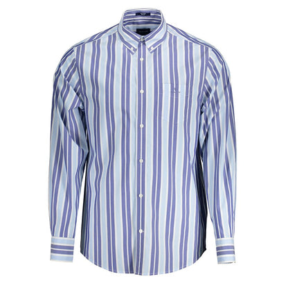Gant Azzurro Cotton Men Shirt