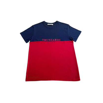 Trussardi Beachwear Red Cotton Men T-Shirt