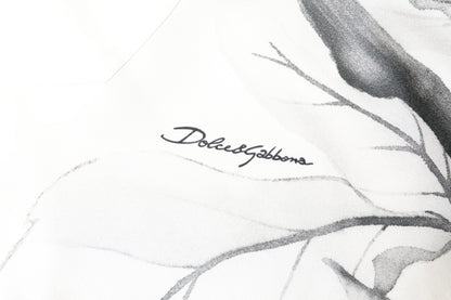 Dolce & Gabbana Ivory Silk Long Sleeves Men Casual Shirt