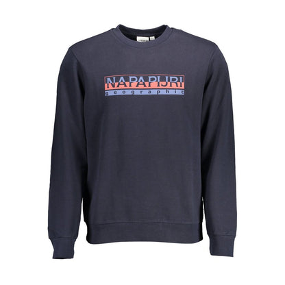 Napapijri Blue Cotton Men Sweatshirt