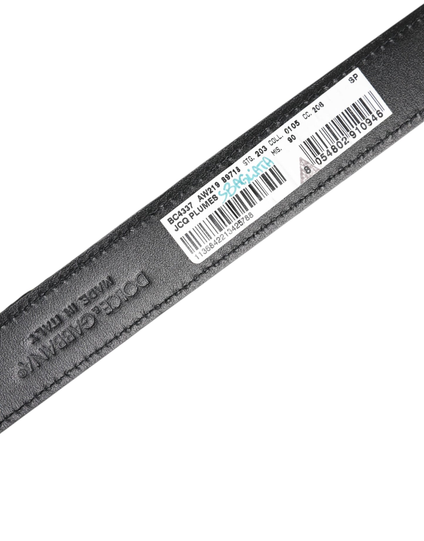 حزام دولتشي آند غابانا متعدد الألوان من الجلد الجاكار بمشبك معدني