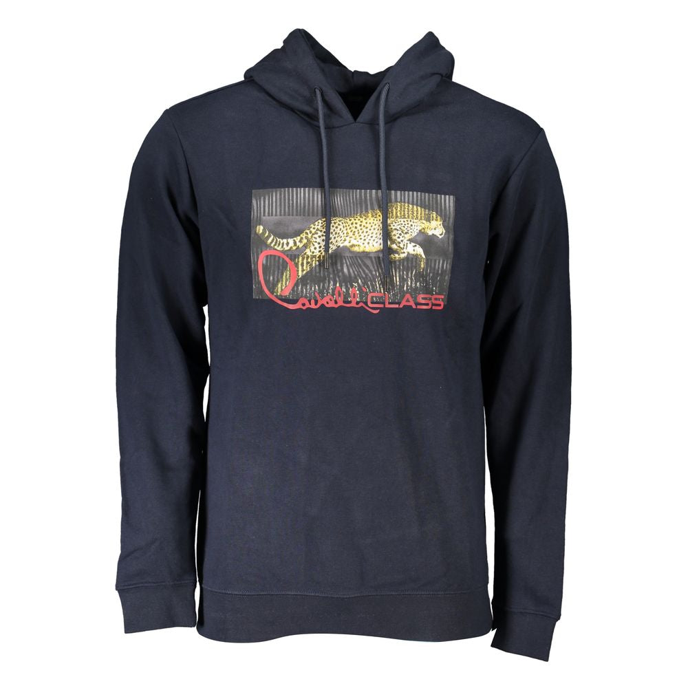 Cavalli Class Blue Cotton Men Sweatshirt