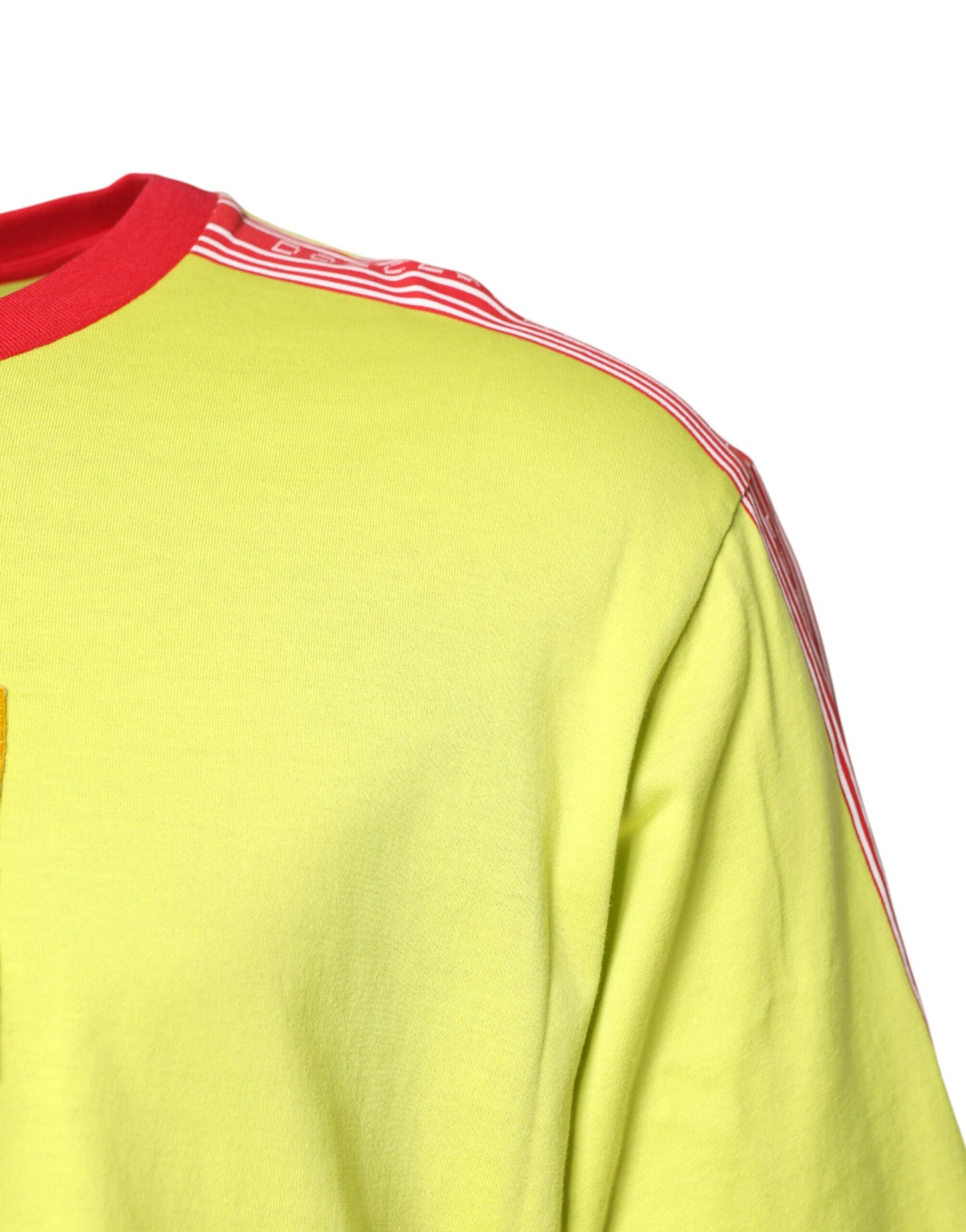 تي شيرت دولتشي آند غابانا الأخضر القطني ذو رقعة 85 بياقة دائرية