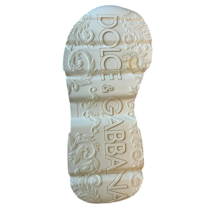 حذاء سنيكرز دولتشي آند غابانا دايماستر أسود وأبيض منخفض الرقبة