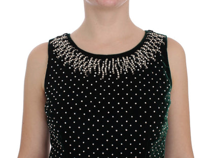 فستان دولتشي آند غابانا طويل ماكسي مخملي أخضر اللون