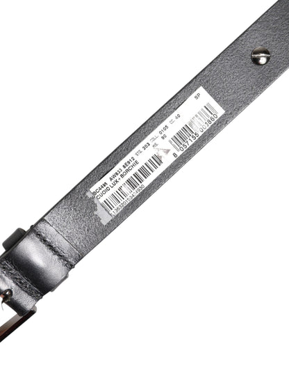 Dolce & Gabbana Black Luxury Leather DG Studs Buckle Belt