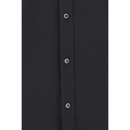 قميص دولتشي آند غابانا الأسود المصنوع من الإيلاستين