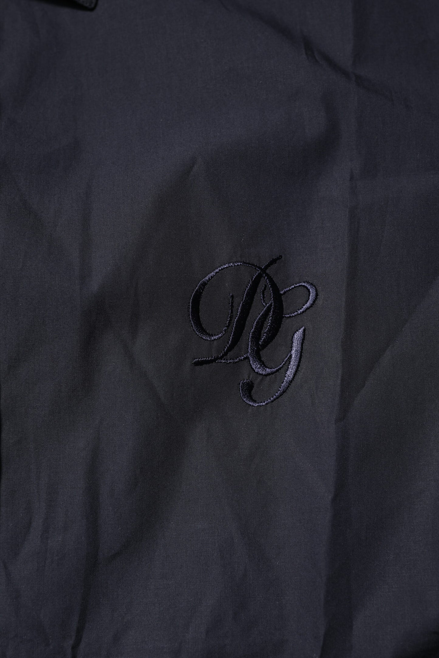 قميص مارتيني قطني رسمي من دولتشي آند غابانا باللون الأزرق الداكن