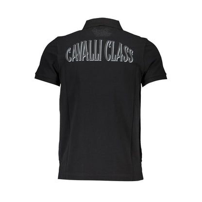 Cavalli Class Nero Cotton Men Polo