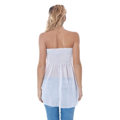 Phard Bianco Polyester Women Intimate Tank Top