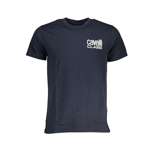 Cavalli Class Blue Cotton Men T-Shirt