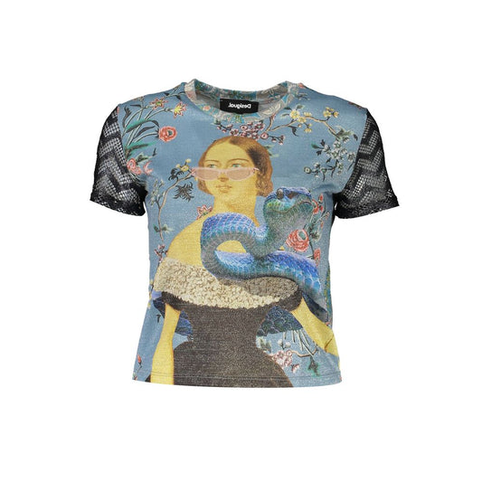 Desigual Azzurro Polyester Women T-Shirt