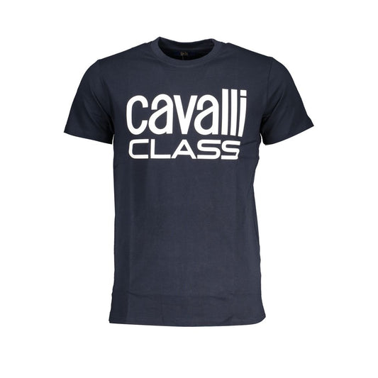 Cavalli Class Blu Cotton Men T-Shirt