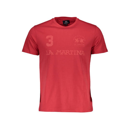 La Martina Rosso Cotton Men T-Shirt