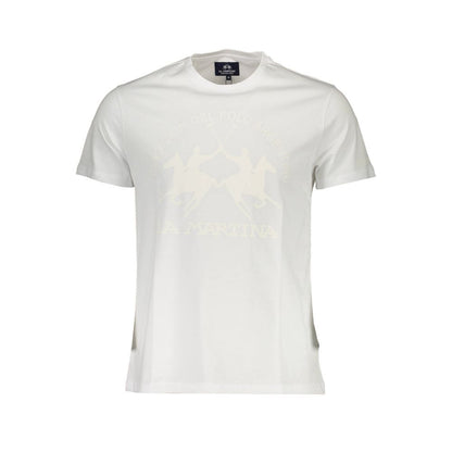 La Martina Bianco Cotton Men T-Shirt
