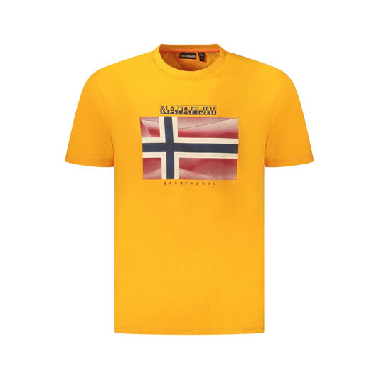 Napapijri Arancione Cotton Men T-Shirt