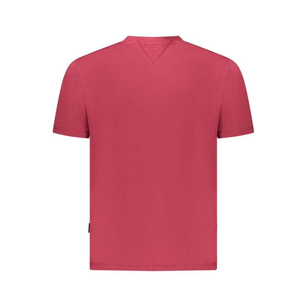 Napapijri Red Organic Cotton Men T-Shirt