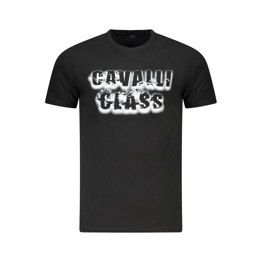 Cavalli Class Black Cotton Mens T-Shirt