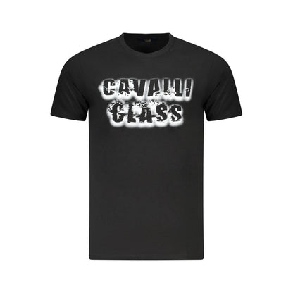 Cavalli Class Black Cotton Mens T-Shirt