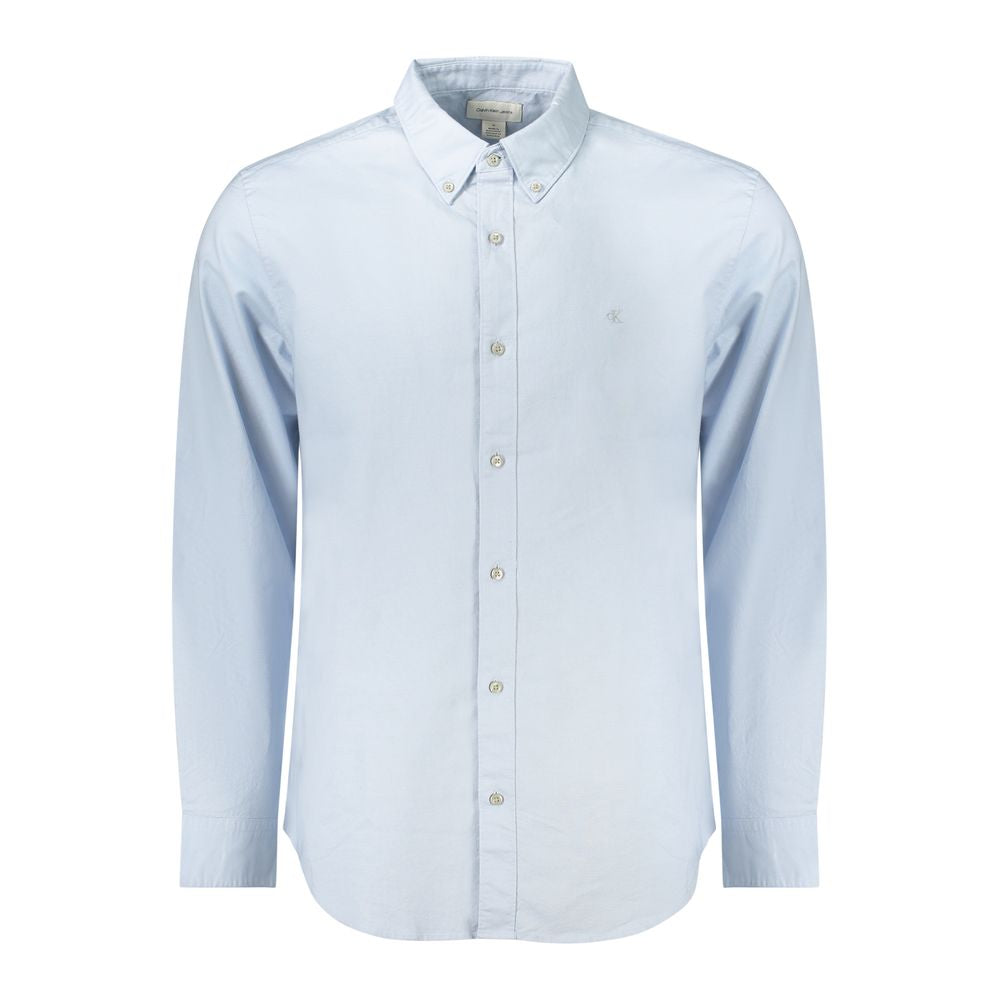 Calvin Klein Azzurro Cotton Men Shirt