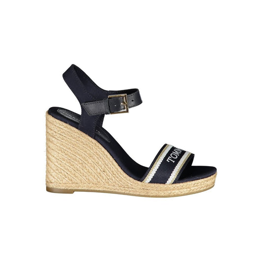 Tommy Hilfiger Blue Leather Women's Wedge Sandal