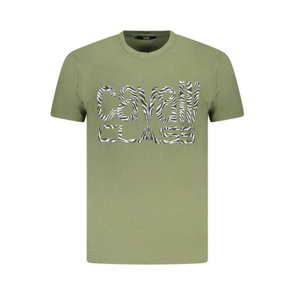 Cavalli Class Verde Cotton Men T-Shirt