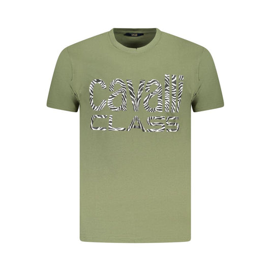 Cavalli Class Verde Cotton Men T-Shirt