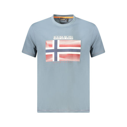 Napapijri Grigio Cotton Men T-Shirt