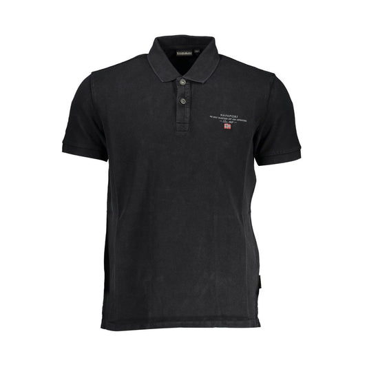 Napapijri Nero Cotton Men Polo Shirt