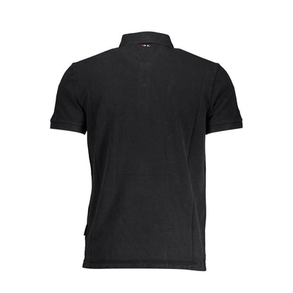 Napapijri Nero Cotton Men Polo Shirt
