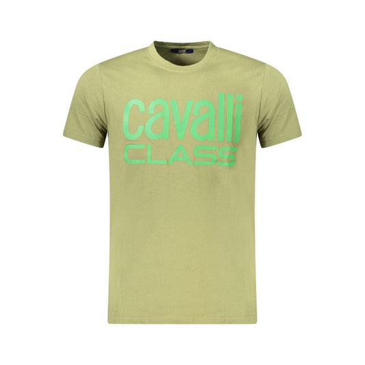 Cavalli Class Verde Cotton Mens T-Shirt