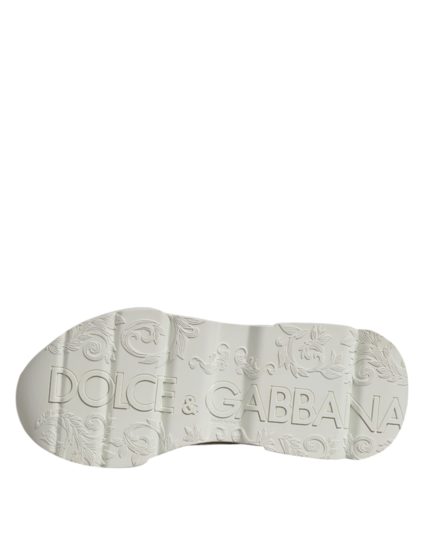 حذاء سنيكرز دولتشي آند غابانا دايماستر أبيض منخفض الرقبة للرجال