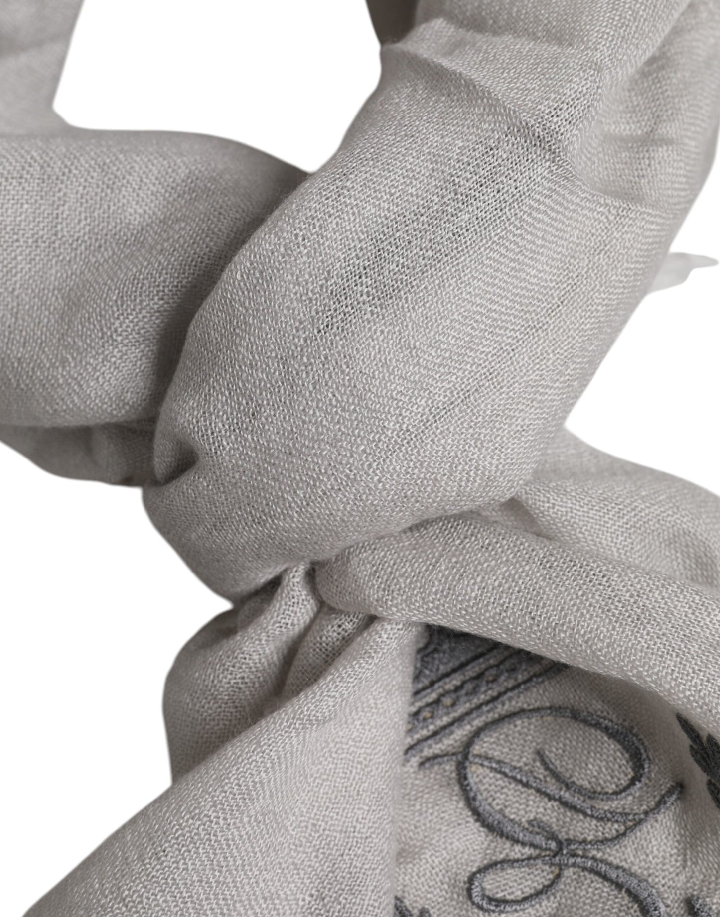 وشاح دولتشي آند غابانا رمادي DG Crown Neck Warmer Wrap Shawl