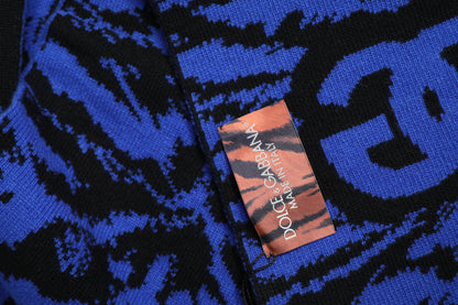 وشاح دولتشي آند غابانا أزرق أسود بشعار دولتشي آند غابانا