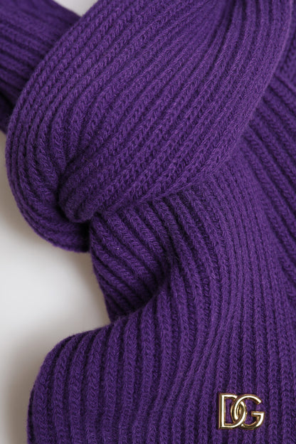 وشاح شال دافئ للرقبة بشعار DG من دولتشي آند غابانا بنفسجي
