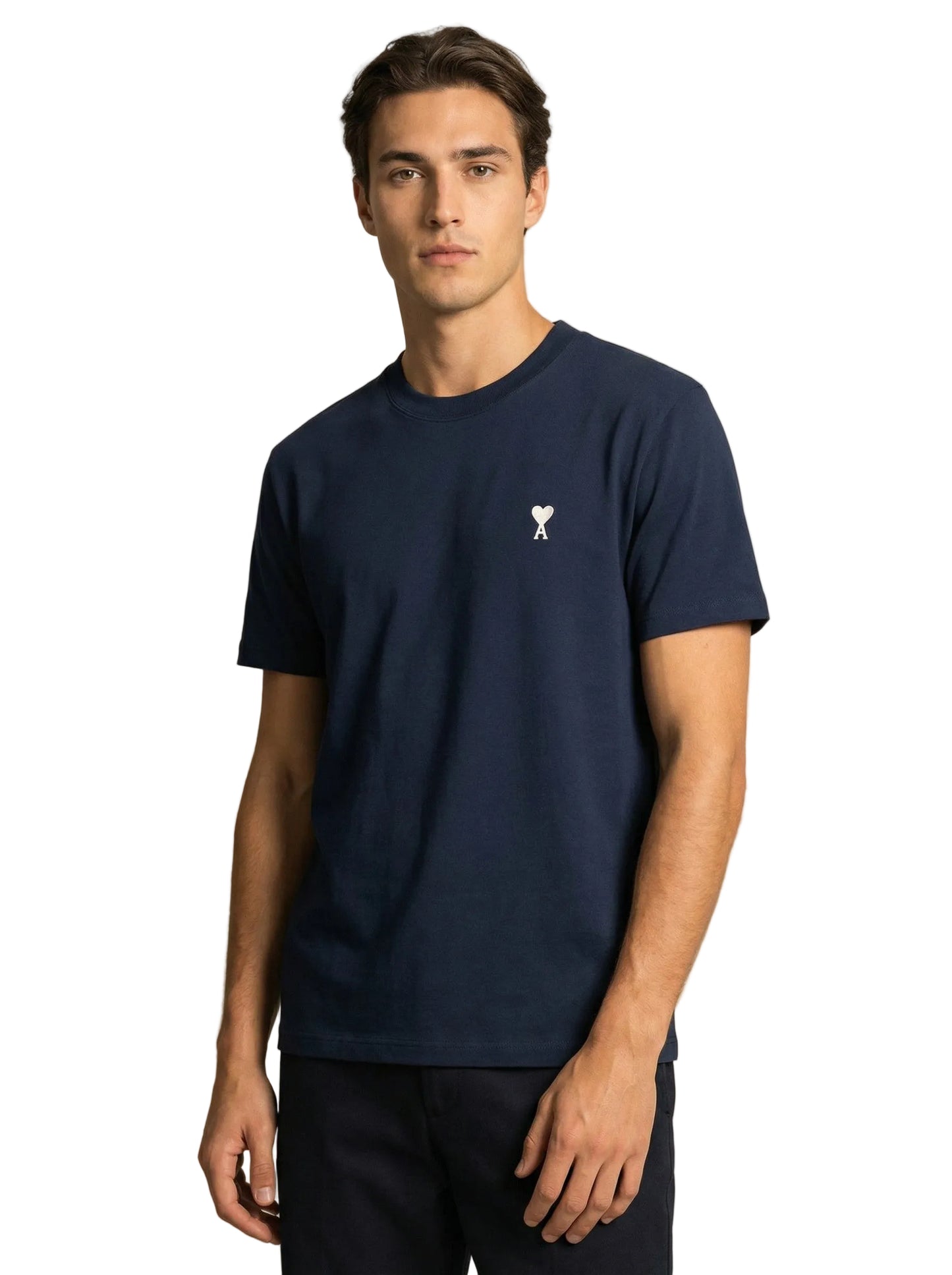 Ami Paris T-shirt Ami De Coeur Blue White - Blue