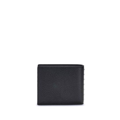 Valentino Garavani Black Calf Leather Bos Taurus Wallet