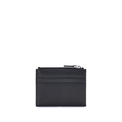 Valentino Garavani Black Calf Leather Bos Taurus Wallet