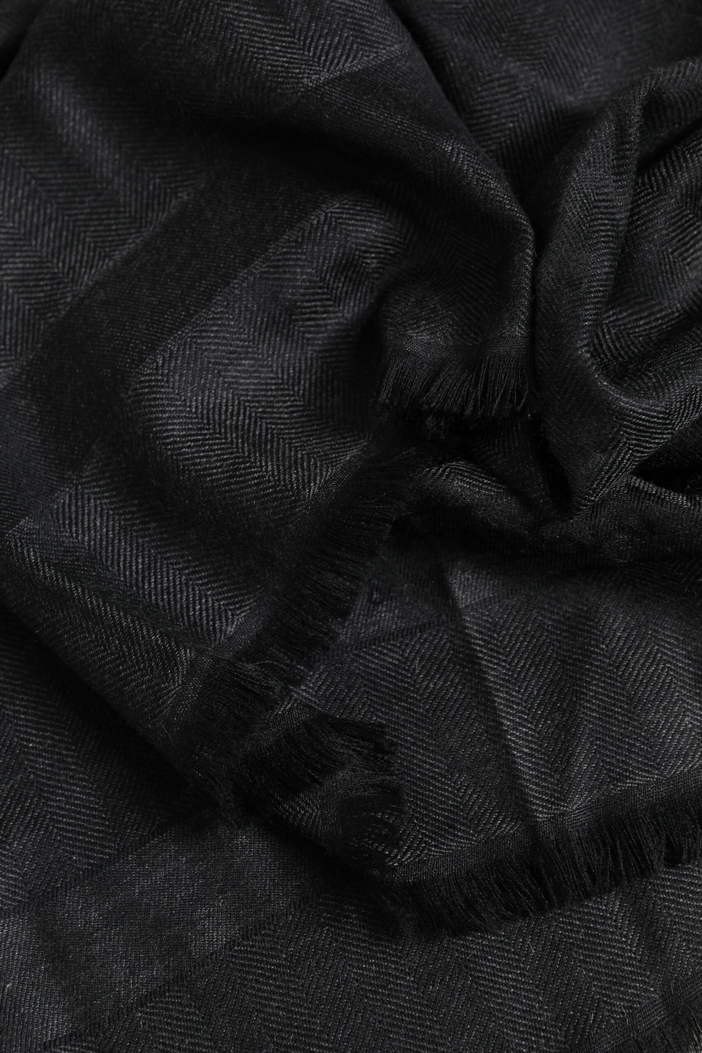 Dolce & Gabbana Dark Gray Cashmere Fringes Neck Warmer Scarf
